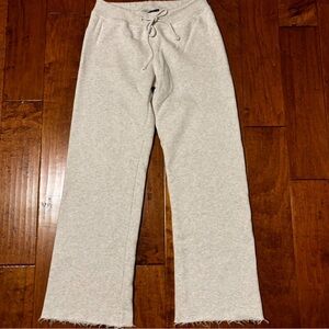 Brandy Melville Light Grey Tie Open Leg Sweatpants